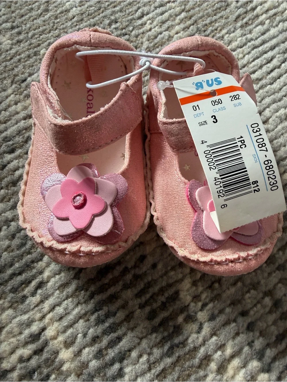 Koala Kids Pink Flower Strap Mary Jane Shoes